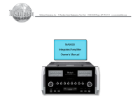 McIntosh MA-9000 - Owners manual